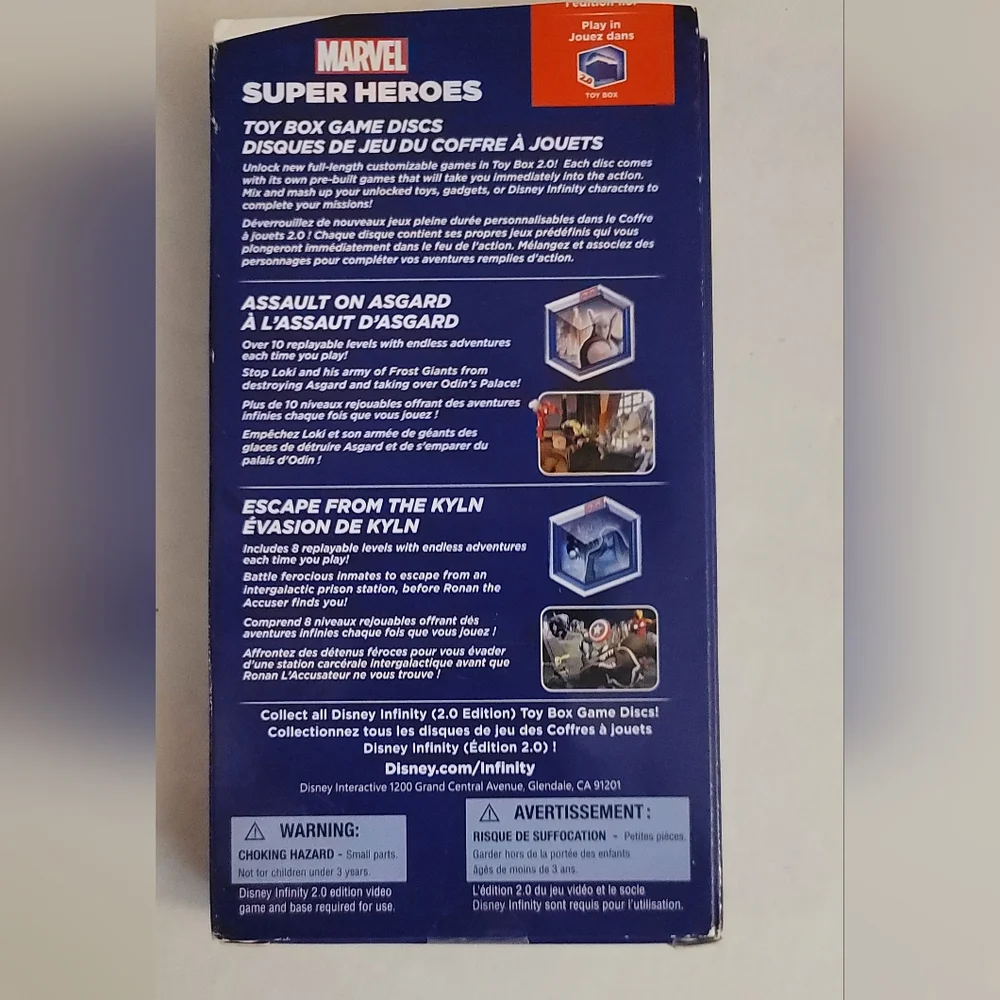 DISNEY infinity Marvel super Heroes Toy box game discs Thor 2.0